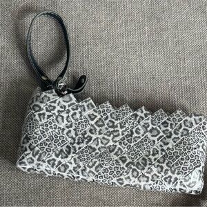 Nahui Ollin Y2K Leopard Print Clutch Wristlet